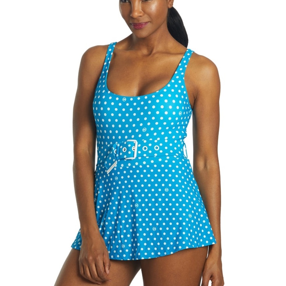 Michael Kors Blue Polka Dot Swimming Suit